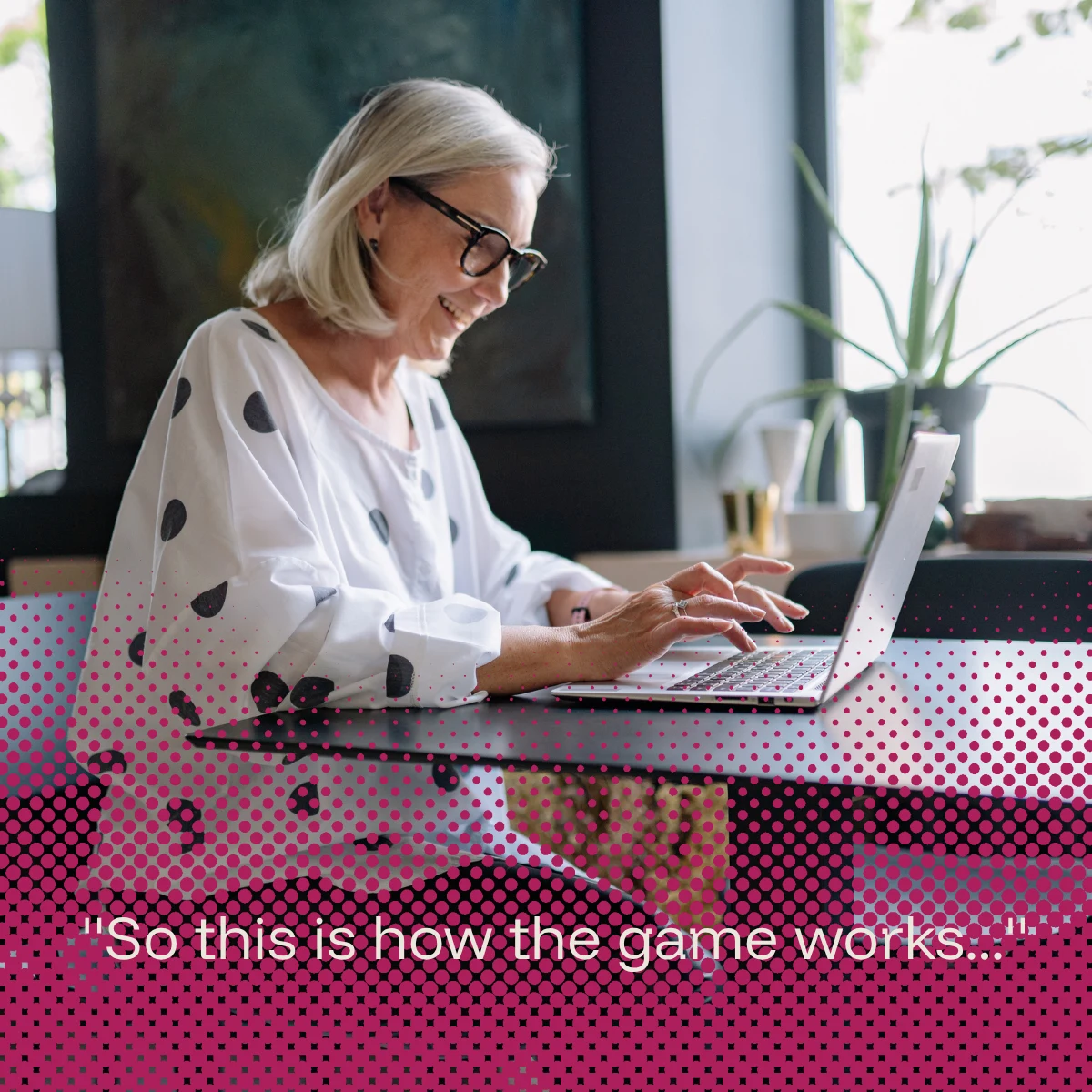A woman using a laptop, illustrating how preparation and property education help buyers and sellers understand the process before entering the market.